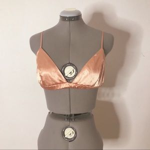 Peach Satin Bralette